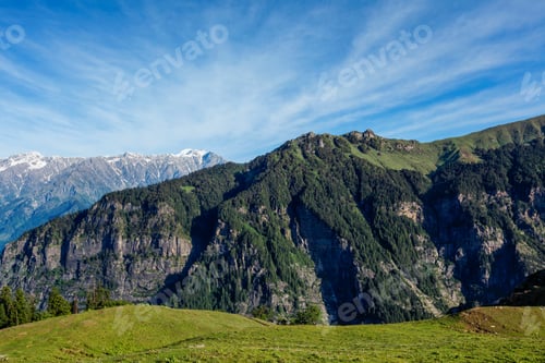 Preview: Spring in Kullu valley in Himalaya mountains. Himachal Pradesh, India