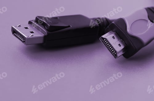 Preview: Audio video HDMI computer cable plug and 20-pin male DisplayPort gold plated connector for a flawle