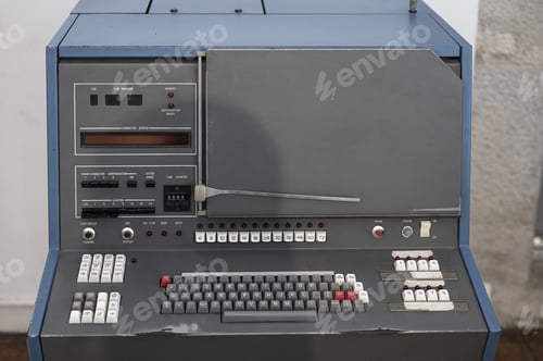 Preview: Old electronic machine of a printing press