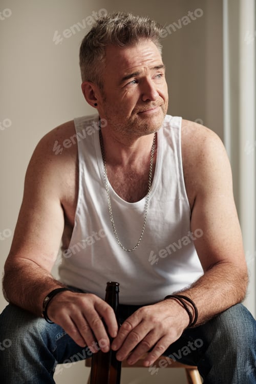 Preview: Depressed Man Drinking Beer