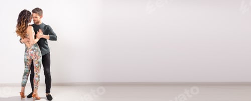 Preview: Banner couple dancing social latin dance bachata, merengue, salsa