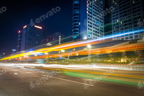 Preview: light trails on the street
