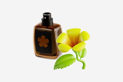 Preview: 3D Yellow Elder Flower Perfume Bottle