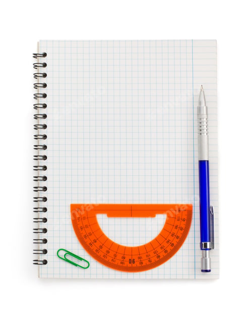 Preview: checked notebook on white