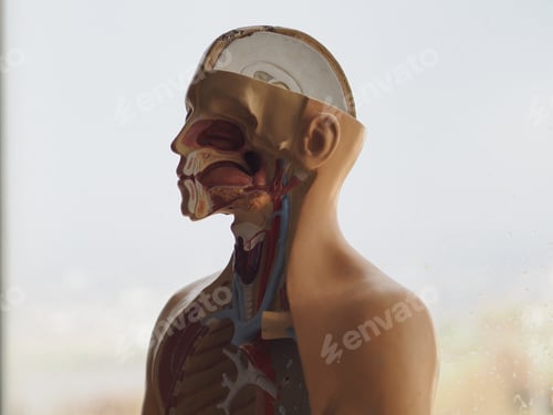 Preview: Educational, three-dimensional model of the internal structure of the human body. Anatomy.