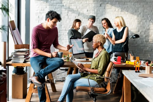 Preview: Business Office Connection Contemporary Working Concept