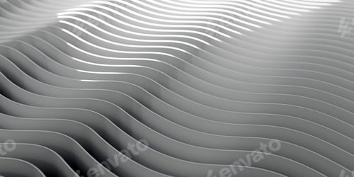 Preview: Abstract white diagonal stripe background, texture. Wavy geometric line. Copy space. 3d render