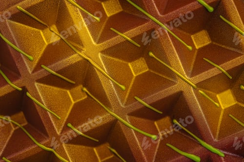 Preview: This chocolate mold features a detailed geometric pattern with vibrant colors