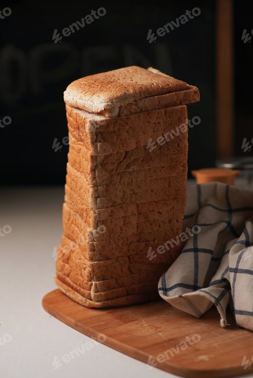 Preview: The loaf of sliced wholewheat bread
