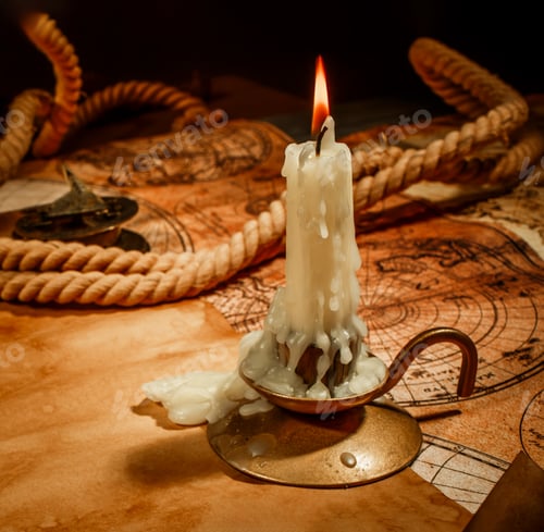Preview: Vintage style travel and adventure. Vintage old compass and other vintage items on the table.