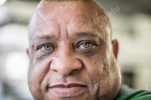 Preview: Head shot portrait of mature man looking at camera