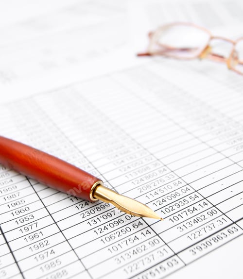 Preview: Pen and Glasses on documents.