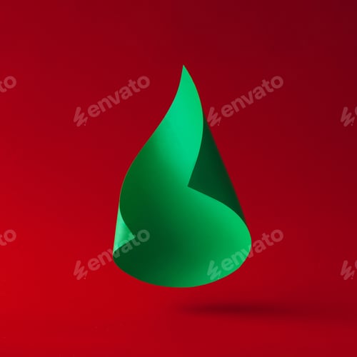 Preview: Paper Christmas tree. Minima new year concept.