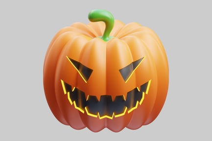 Preview: Carved pumpkin with triangular eye accents