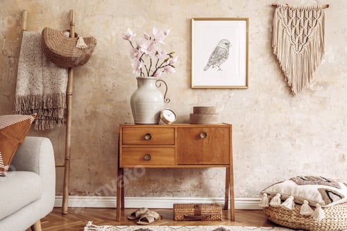 Preview: Modern retro composition of living room
