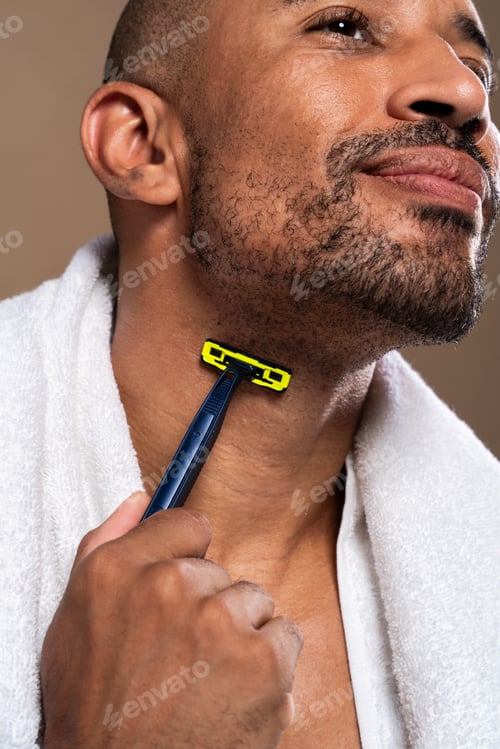 Preview: Beauty portrait of middle-aged hispanic black handsome man