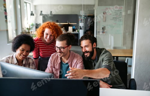 Preview: Software engineers working on project and programming in company. Startup business concept