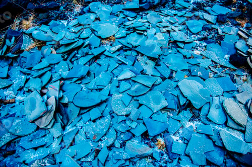 Preview: Large stack of raw blue slate fragments