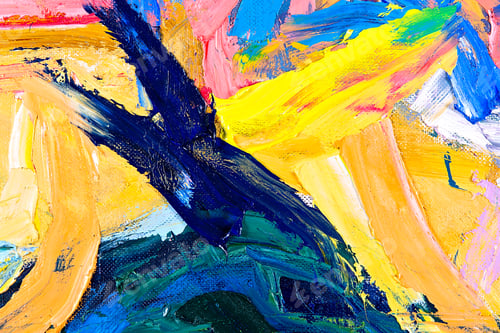 Preview: Oil on canvas. fragment of my painting. abstract background. focus on brushstrokes