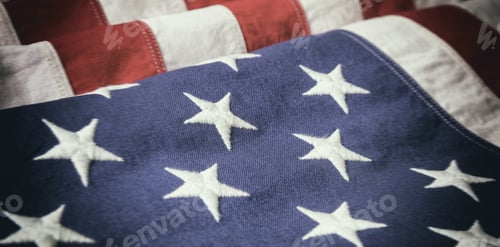 Preview: American Flag Stripes and Stars Close Up