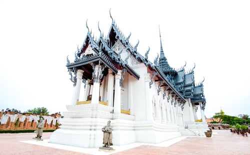 Preview: Sanphet Prasat Palace. Phra Si Sanphet Royal Palace in Ancient City of Samut Prakan in Thailand.