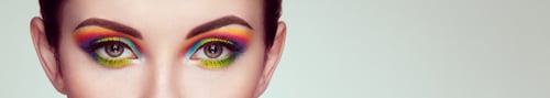 Preview: Female eye with rainbow make-up