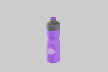 Preview: Water bottle with lotus flower emblem