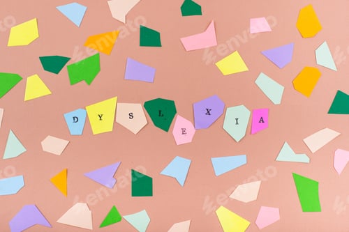 Preview: Dyslexia awareness concept with letters
