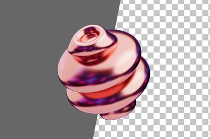 Preview: Chromatic Abstract Rosy Orb Layers 3D Icon