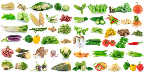 Preview: fresh vegetable on white background