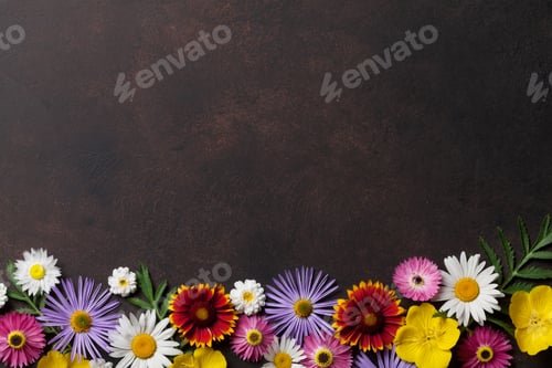 Preview: Garden flowers on stone
