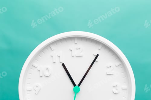 Preview: Wall Clock on color background. creative photo