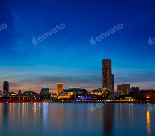 Preview: Singapore skyline evening