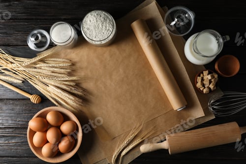 Preview: Concept of accessories for cooking and baking - baking paper