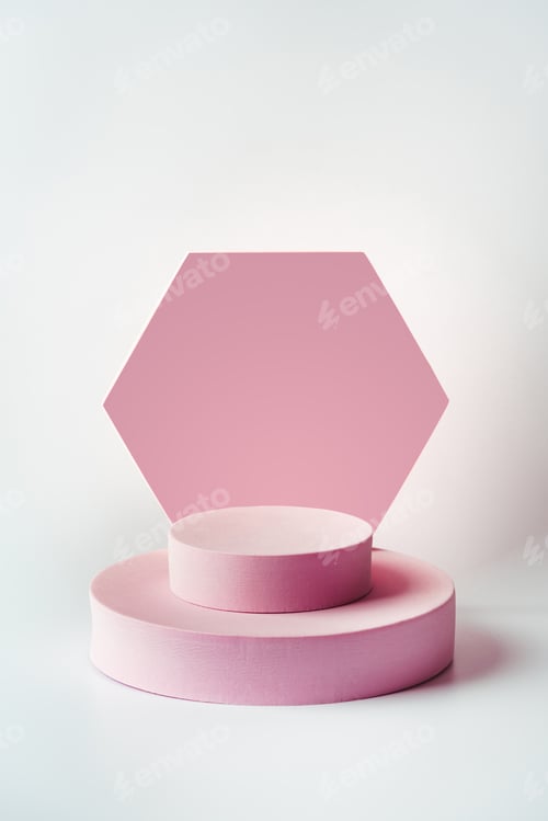 Preview: Cosmetics product advertising stand.