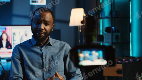 Preview: Content creator records video intro