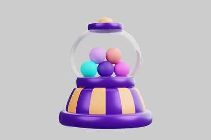 Aperçu: Distributeur de bonbons avec boules colorées