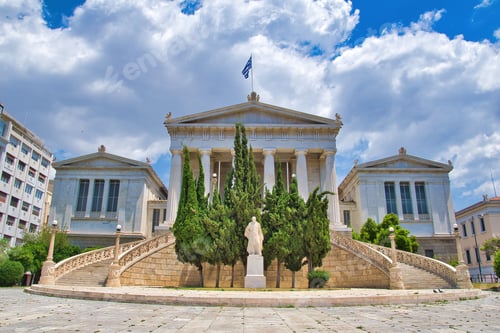 Preview: National Library of Greece is situated near the center of city of Athens