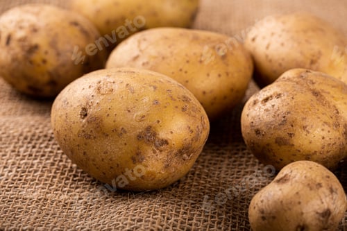 Preview: Raw whole washed organic potatoes