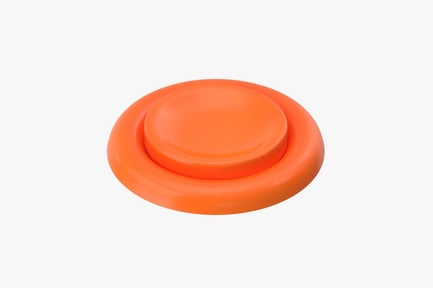 Orange Round Push Button