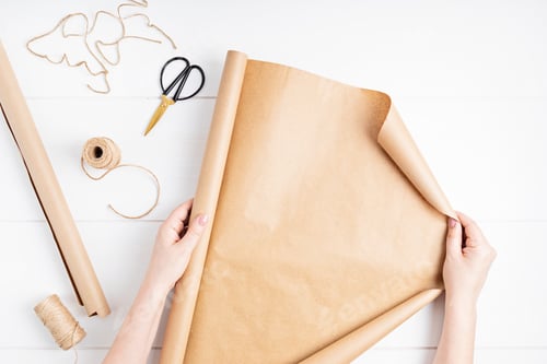 Preview: Kraft paper and accessories for gifts and flowers wrapping