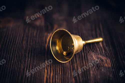 Preview: Antique brass hand bell