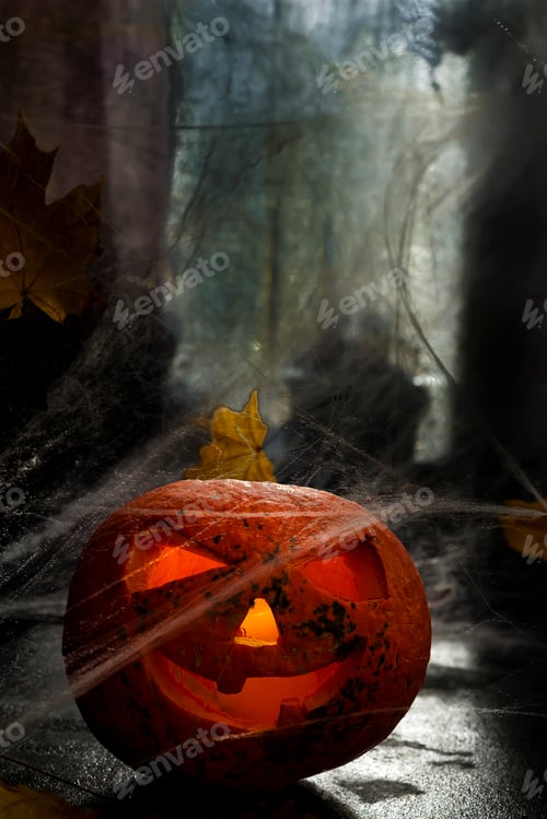 Preview: Halloween pumpkin head. S