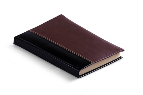Preview: Leather covered agenda isolated.