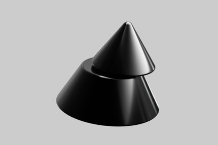 Preview: Stacked black cones