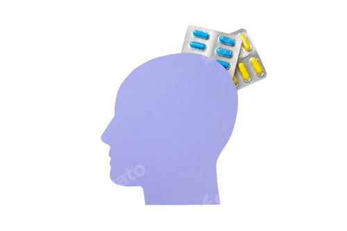 Preview: Health awareness via silhouette design, on white background