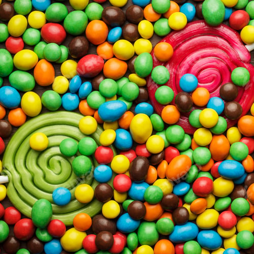 Preview: Different Colorful Sweets And Lollipops