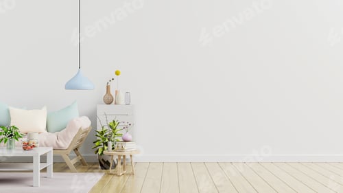 Preview: Empty light white wall background.