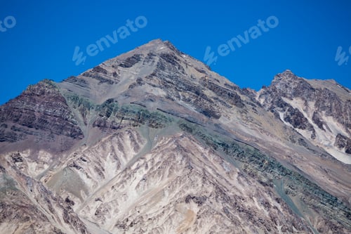 Preview: Aconcagua mountain peaks with clear blue sky. Argentina
