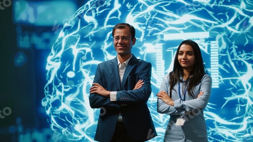 Preview: Admins using artificial intelligence computing simulating human brain